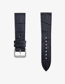 Black Embossed Alligator Leather Strap 18mm-21mm - OM Luxury